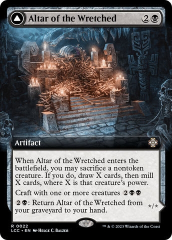 Altar of the Wretched // Wretched Bonemass (Extended Art) [The Lost Caverns of Ixalan Commander] 
