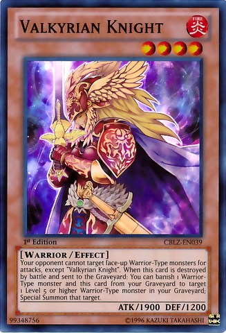 Valkyrian Knight [CBLZ-EN039] Super Rare 