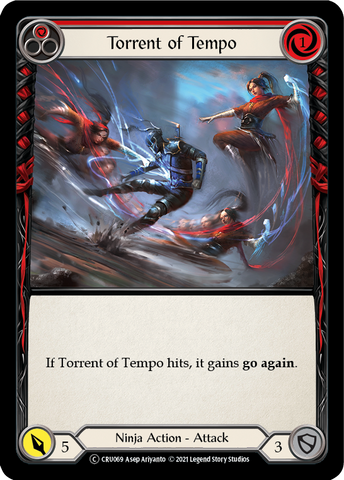 Torrent of Tempo (Red) [U-CRU069] (Crucible of War Unlimited) Unlimited Rainbow Foil 