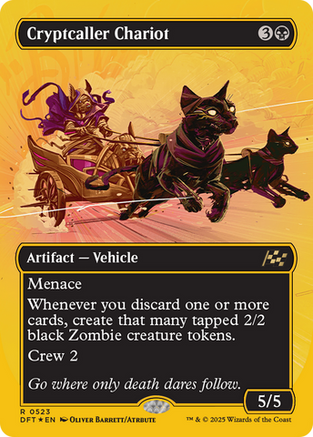 Cryptcaller Chariot (Borderless) (First-Place Foil) [Aetherdrift] 