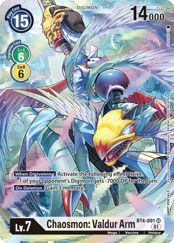 Chaosmon: Valdur Arm [BT4-091] (1-Year Anniversary Box Topper) [Promotional Cards] 