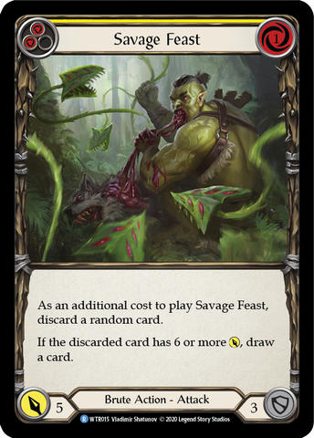 Savage Feast (Yellow) [U-WTR015] (Welcome to Rathe Unlimited) Unlimited Rainbow Foil 