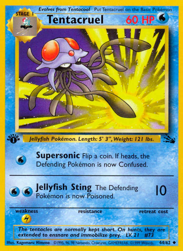 Tentacruel (44/62) [Fossil 1st Edition] 