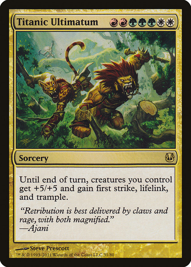 Titanic Ultimatum [Duel Decks: Ajani vs. Nicol Bolas] 