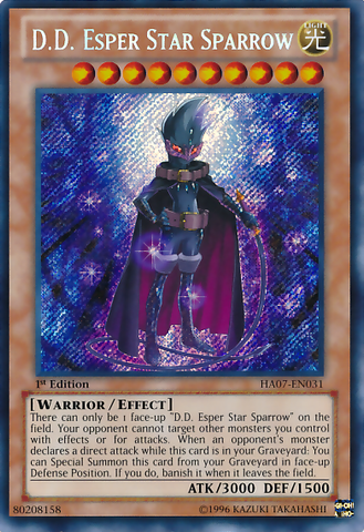 DD Esper Star Sparrow [HA07-EN031] Secret Rare 