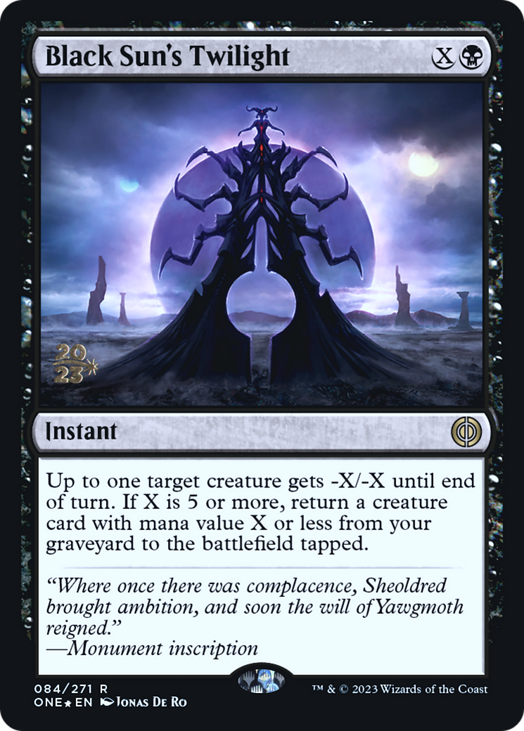 Black Sun's Twilight [Phyrexia: All Will Be One Prerelease Promos] 