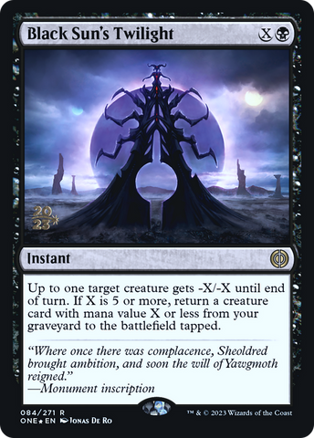 Black Sun's Twilight [Phyrexia: All Will Be One Prerelease Promos] 
