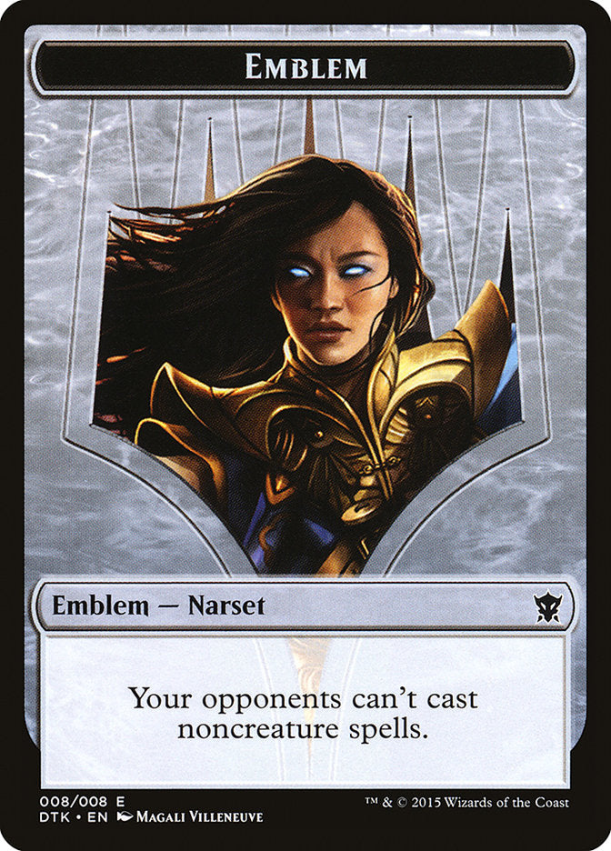 Narset Transcendent Emblem [Dragons of Tarkir Tokens] 