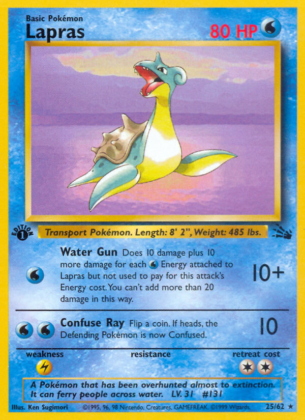 Lapras (25/62) [Fossil 1st Edition] 