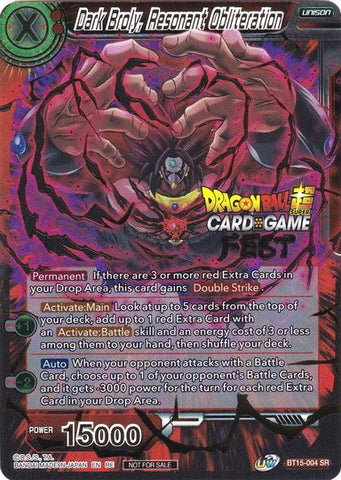 Dark Broly, Resonant Obliteration (Card Game Fest 2022) (BT15-004) [Tournament Promotion Cards] 