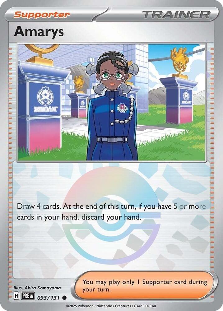 Amarys (093/131) (Poke Ball Pattern) [Scarlet &amp; Violet: Prismatic Evolutions] 