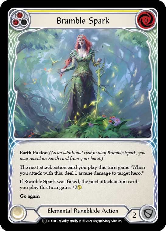 Bramble Spark (Yellow) [U-ELE086] (Tales of Aria Unlimited) Unlimited Rainbow Foil 