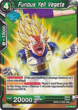 Furious Yell Vegeta (BT1-065) [Galactic Battle] 