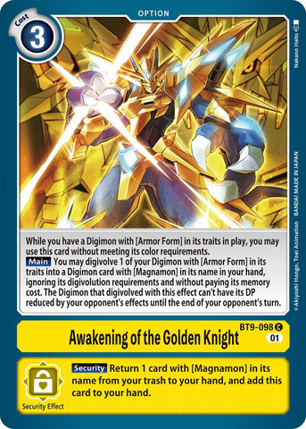 Awakening of the Golden Knight [BT9-098] [X Record] 