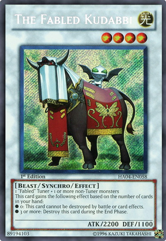 The Fabled Kudabbi [HA04-EN058] Secret Rare 