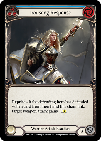 Ironsong Response (Blue) [TEA021-C] (Dorinthea Hero Deck) 1st Edition Normal 