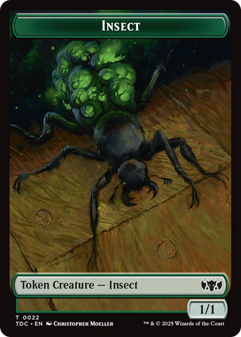 Insect (0022) // Plant Double-Sided Token [Tarkir: Dragonstorm Commander Tokens] 