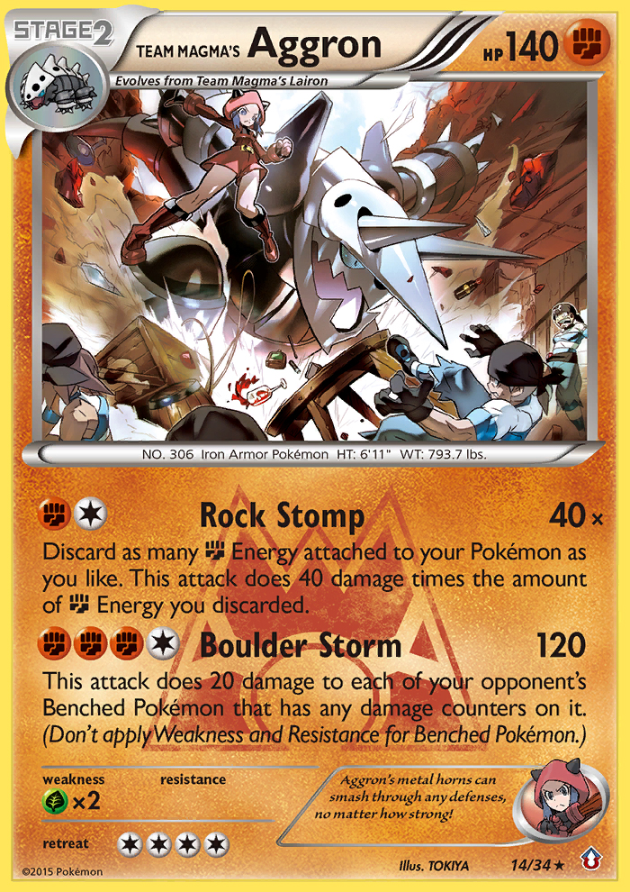 Team Magma's Aggron (14/34) [XY: Double Crisis] 