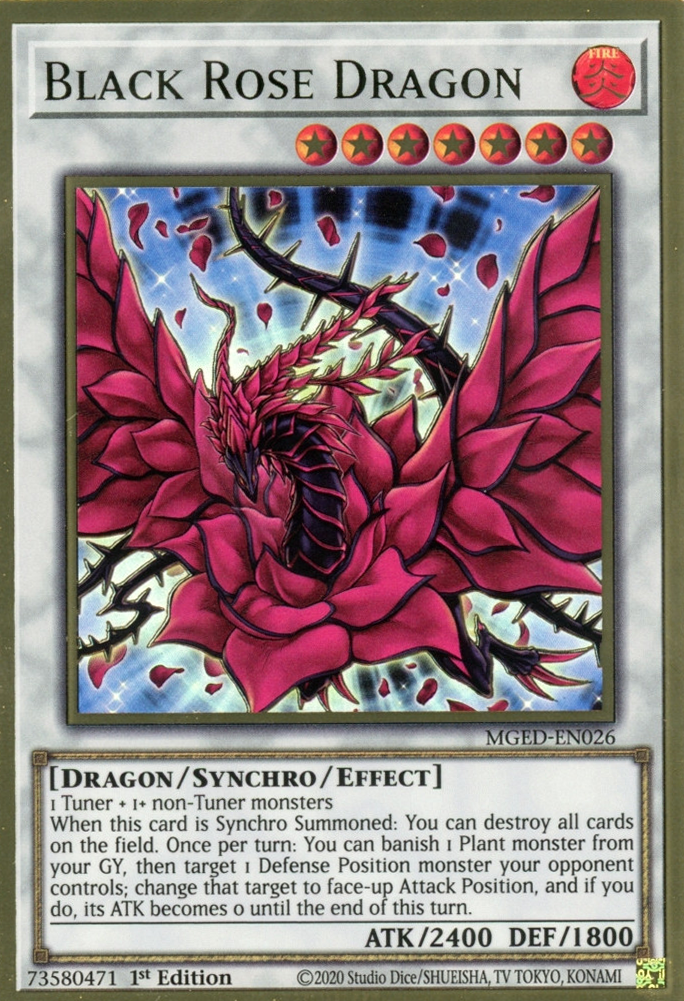 Black Rose Dragon [MGED-EN026] Gold Rare 