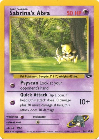 Sabrina's Abra (94/132) [Gym Challenge Unlimited] 