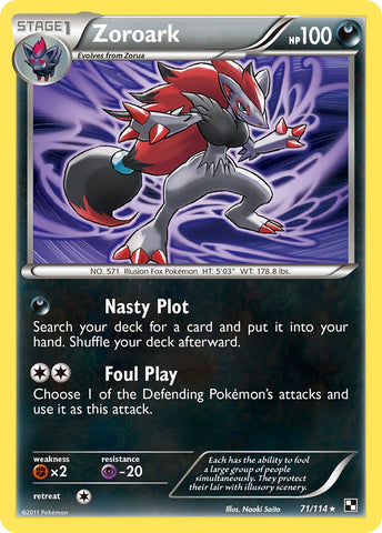 Zoroark (71/114) (Cracked Ice Holo) (Blister Exclusive) [Black &amp; White: Base Set] 