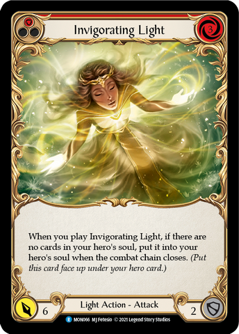 Invigorating Light (Red) [MON066-RF] (Monarch) 1st Edition Rainbow Foil 