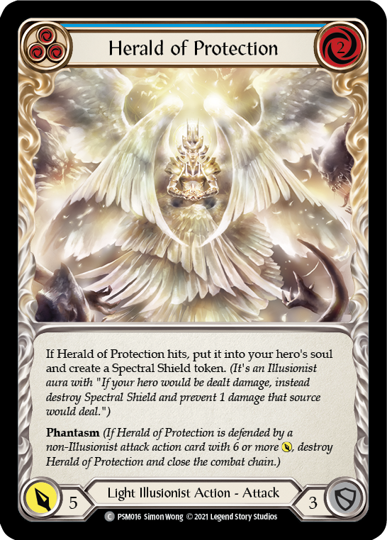 Herald of Protection (Blue) [PSM016] (Monarch Prism Blitz Deck) 