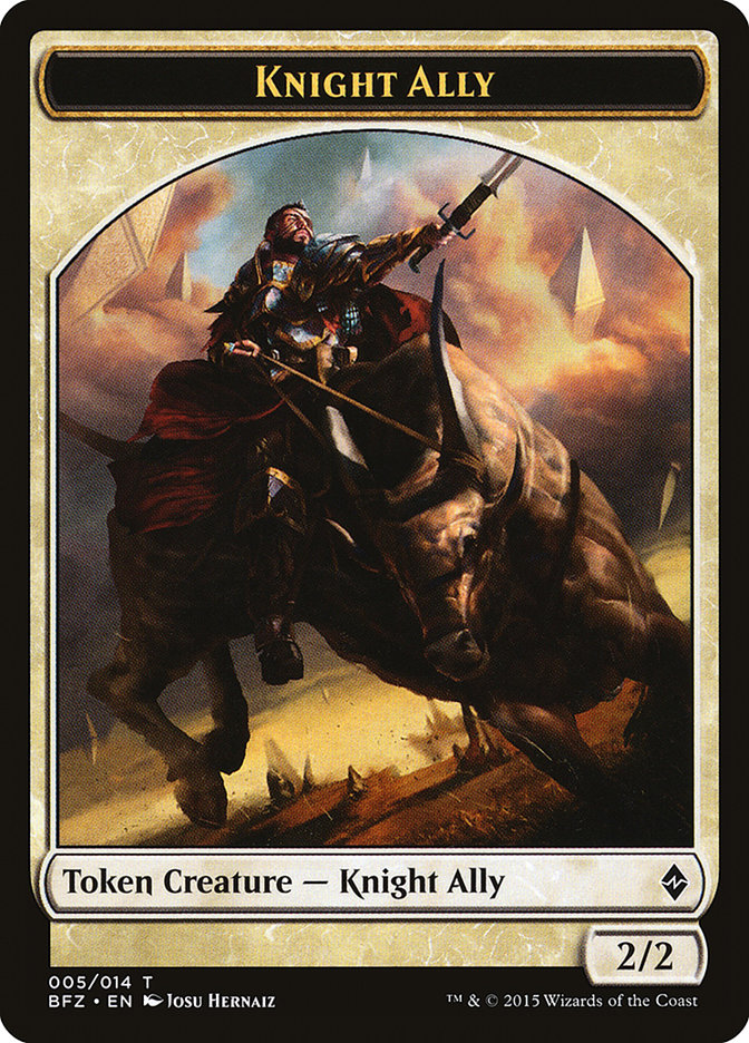 Knight Ally Token [Battle for Zendikar Tokens] 
