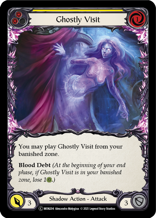 Ghostly Visit (Yellow) [U-MON204-RF] (Monarch Unlimited) Unlimited Rainbow Foil 