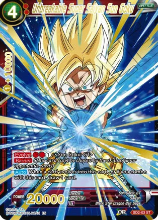 Unbreakable Super Saiyan Son Goku (Gold Stamped) (SD2-03) [Mythic Booster] 