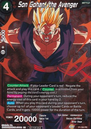 Son Gohan, the Avenger (P-138) [Promotion Cards] 