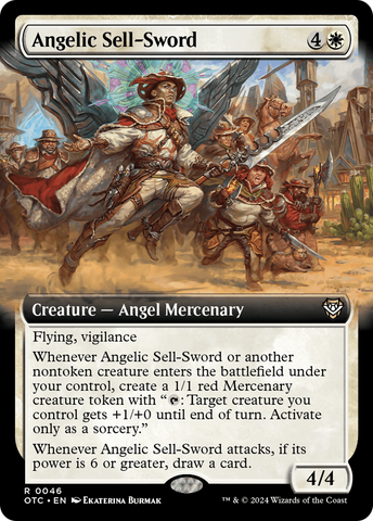 Angelic Sell-Sword (Extended Art) [Outlaws of Thunder Junction Commander] 