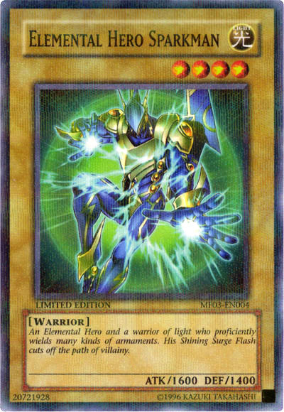 Elemental Hero Sparkman [MF03-EN004] Parallel Rare 