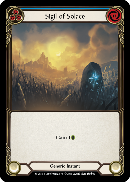 Sigil of Solace (Blue) [KSU030-R] (Katsu Hero Deck) 1st Edition Normal 