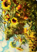 Beza, the Bounding Spring Art Card (Gold-Stamped Signature) [Bloomburrow Art Series] 