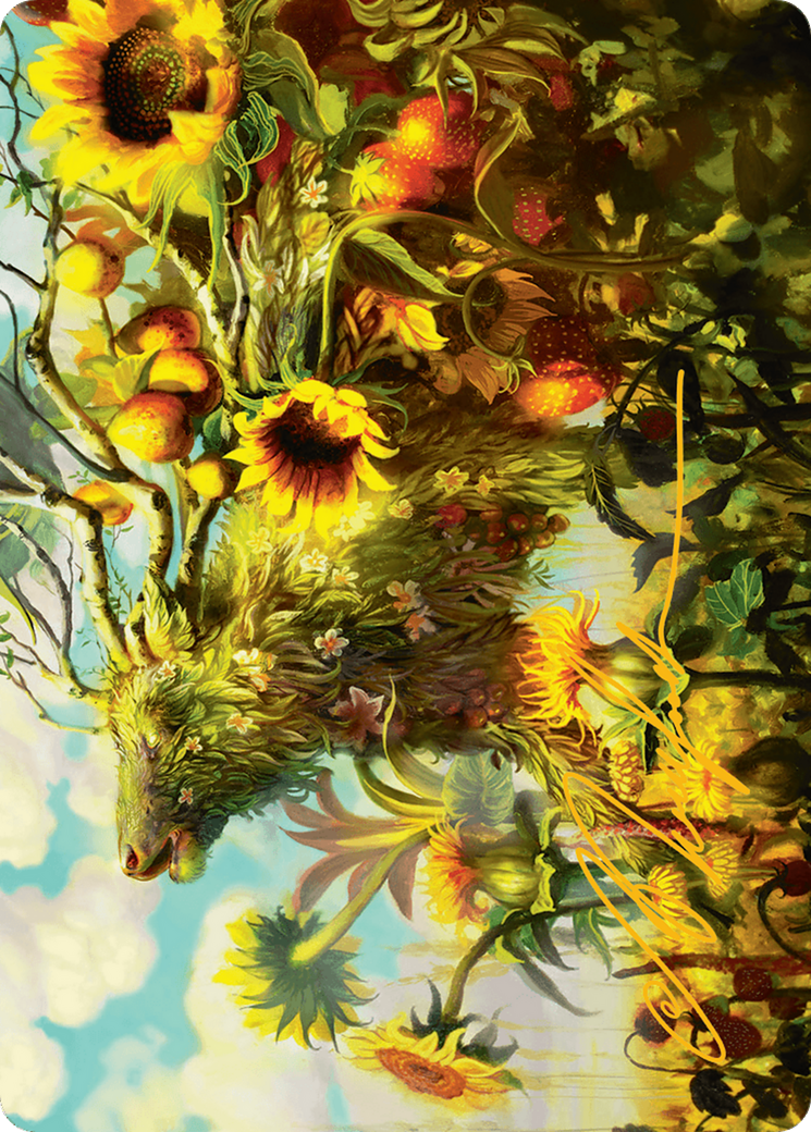 Beza, the Bounding Spring Art Card (Gold-Stamped Signature) [Bloomburrow Art Series] 