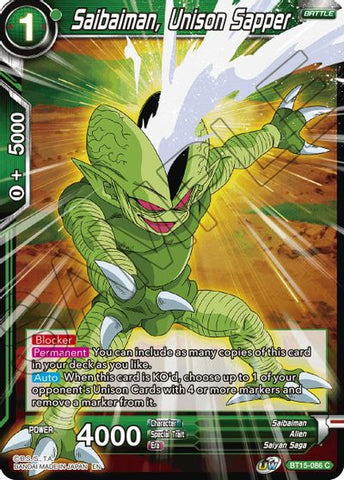Saibaiman, Unison Sapper (BT15-086) [Saiyan Showdown] 
