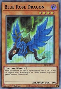 Blue Rose Dragon (Green) [LDS2-EN104] Ultra Rare 