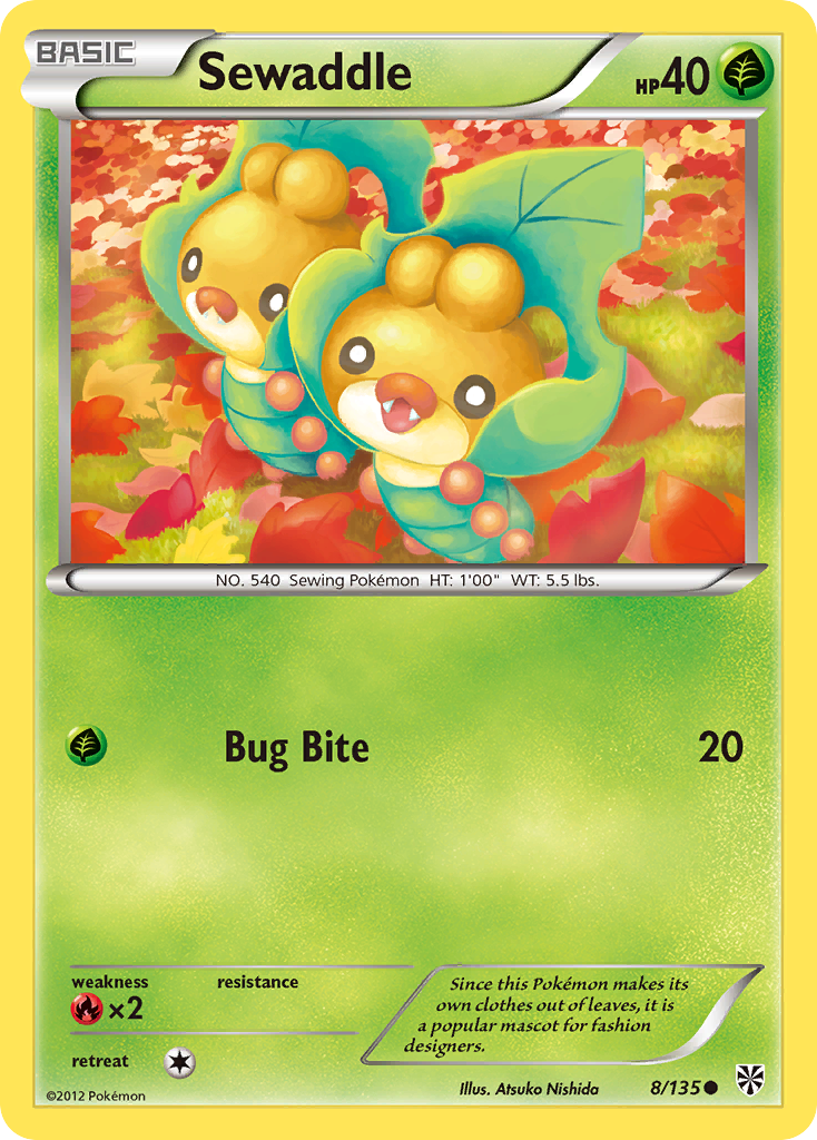 Sewaddle (8/135) [Black &amp; White: Plasma Storm] 