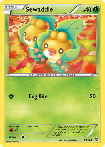 Sewaddle (8/135) [Black &amp; White: Plasma Storm] 