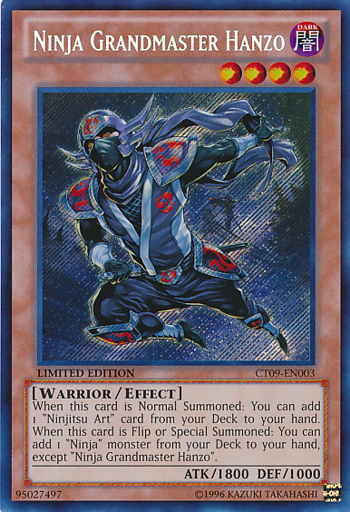 Ninja Grandmaster Hanzo [CT09-EN003] Secret Rare 