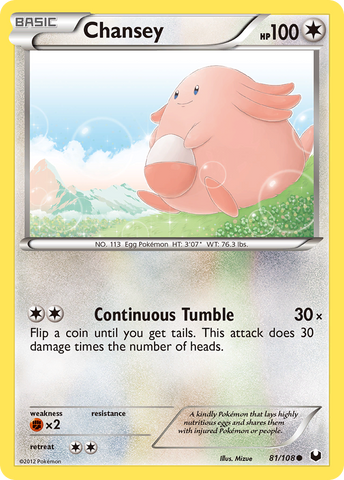 Chansey (81/108) [Black &amp; White: Dark Explorers] 
