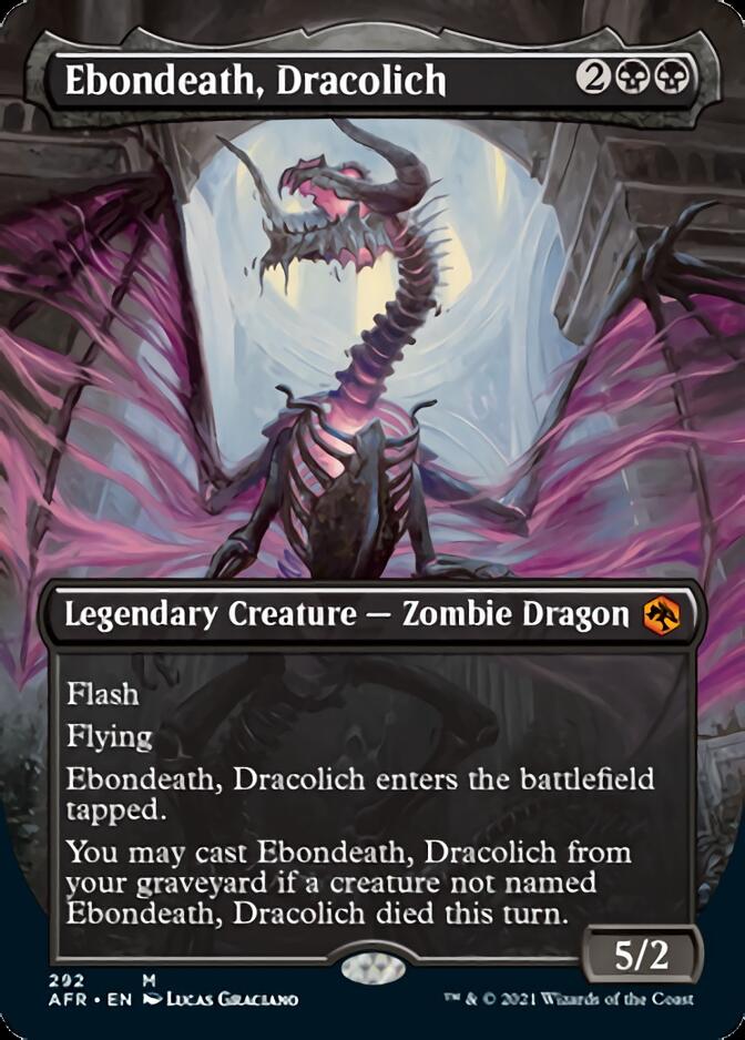 Ebondeath, Dracolich (Borderless Alternate Art) [Dungeons &amp; Dragons: Adventures in the Forgotten Realms] 