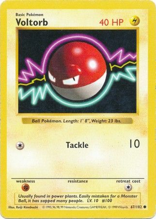 Voltorb (67/102) [Base Set Shadowless Unlimited] 
