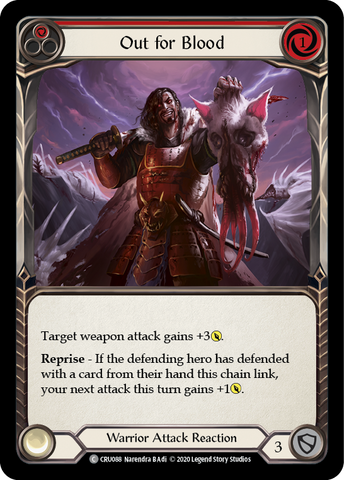 Out for Blood (Red) [CRU088] (Crucible of War) 1st Edition Rainbow Foil 