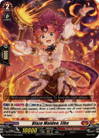 Blaze Maiden, Elba (111) (D-PR/111EN) [D Promo Cards] 
