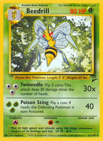 Beedrill (21/130) [Base Set 2] 