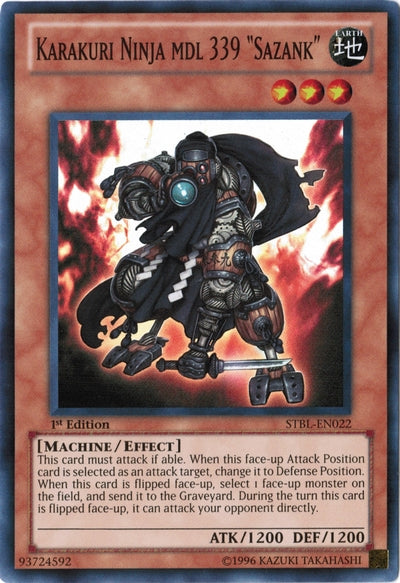 Karakuri Ninja mdl 339 Sazank [STBL-EN022] Super Rare 