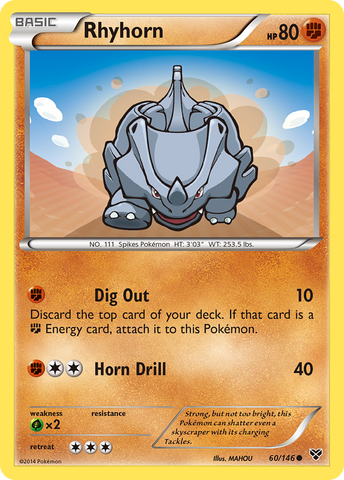 Rhyhorn (60/146) [XY: Base Set] 