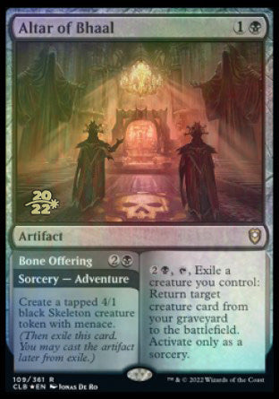 Altar of Bhaal // Bone Offering [Commander Legends: Battle for Baldur's Gate Prerelease Promos] 